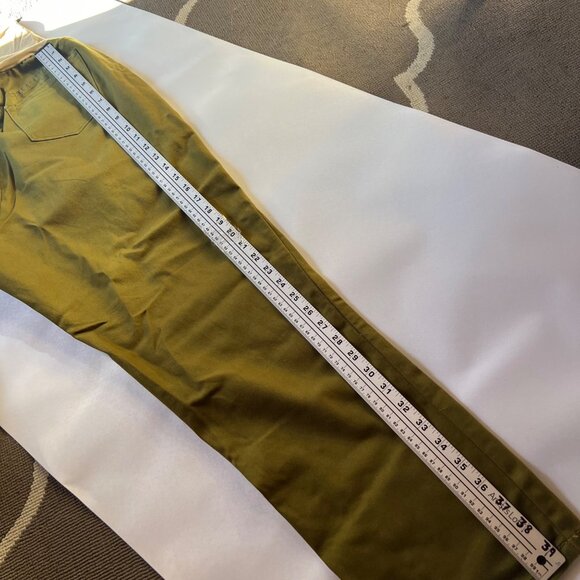 Maternity Pants Straight Legs Belly Band Dark green Pants Size 2XL - Picture 12 of 14